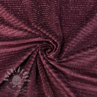 Samet VELVET LUREX Stripe bordeaux