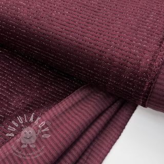 Samet VELVET LUREX Stripe bordeaux