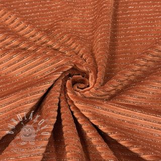 Samet VELVET LUREX Stripe brick