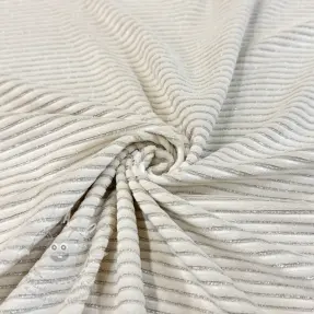 Samet VELVET LUREX Stripe off white