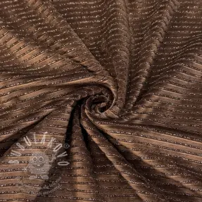 Samet VELVET LUREX Stripe dark brown