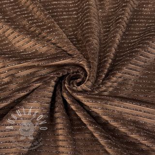 Samet VELVET LUREX Stripe dark brown