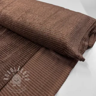 Samet VELVET LUREX Stripe dark brown
