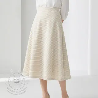 Samet VELVET LUREX Stripe off white
