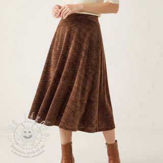 Samet VELVET LUREX Stripe dark brown