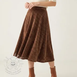 Samet VELVET LUREX Stripe dark brown