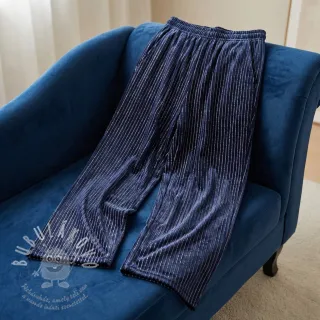 Samet VELVET LUREX Stripe marine