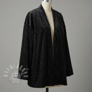 Samet VELVET LUREX Stripe black