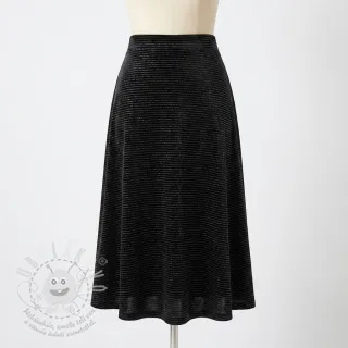 Samet VELVET LUREX Stripe black