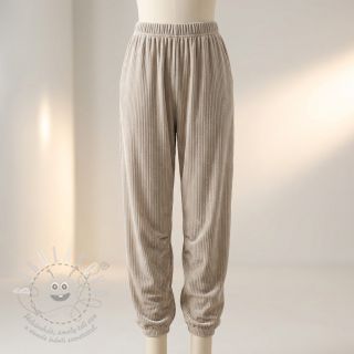 Samet VELVET LUREX Stripe beige