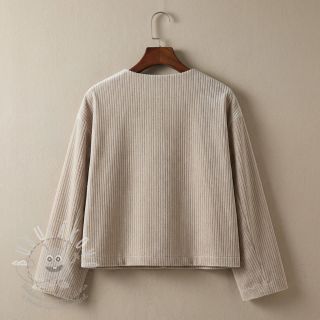 Samet VELVET LUREX Stripe beige