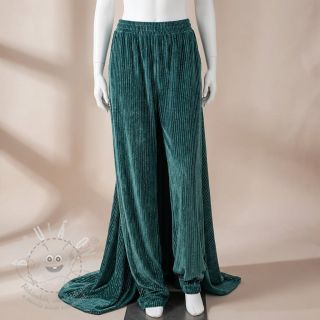 Samet VELVET LUREX Stripe forest green