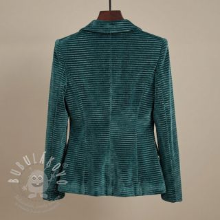 Samet VELVET LUREX Stripe forest green