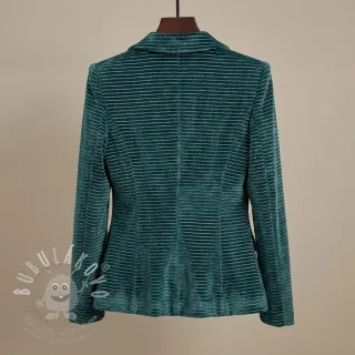 Samet VELVET LUREX Stripe forest green