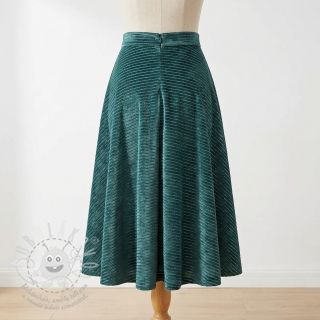 Samet VELVET LUREX Stripe forest green