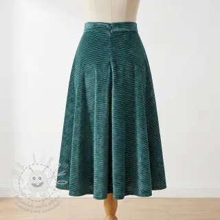Samet VELVET LUREX Stripe forest green