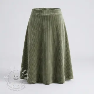 Samet VELVET LUREX Stripe camo green