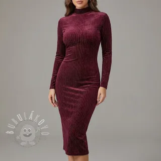 Samet VELVET LUREX Stripe bordeaux