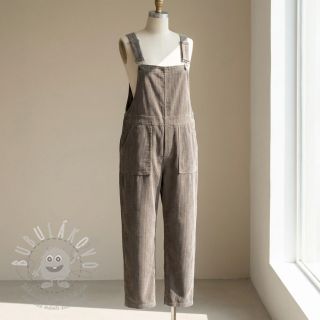 Manšestr 6W WASHED STRETCH stone