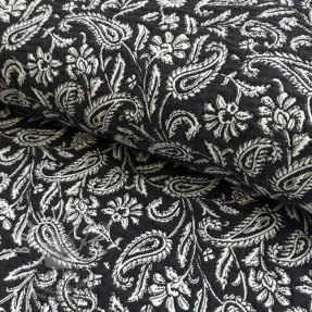 Dekorační látka jacquard Mumbai allover noir