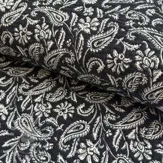 Dekorační látka jacquard Mumbai allover noir