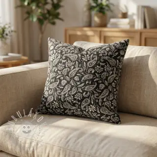 Dekorační látka jacquard Mumbai allover noir