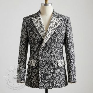 Dekorační látka jacquard Mumbai allover noir