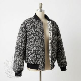 Dekorační látka jacquard Mumbai allover noir