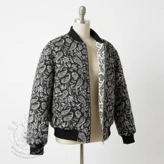 Dekorační látka jacquard Mumbai allover noir