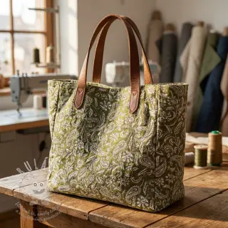 Dekorační látka jacquard Mumbai allover kaki