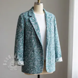 Dekorační látka jacquard Mumbai allover jade