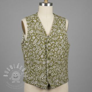 Dekorační látka jacquard Mumbai allover kaki