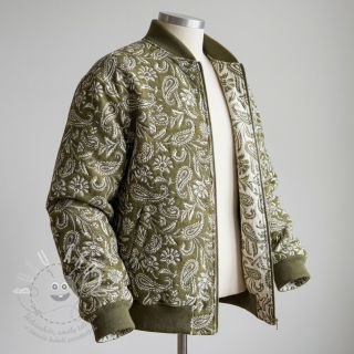 Dekorační látka jacquard Mumbai allover kaki