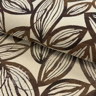 Dekorační látka jacquard Folia chocolat