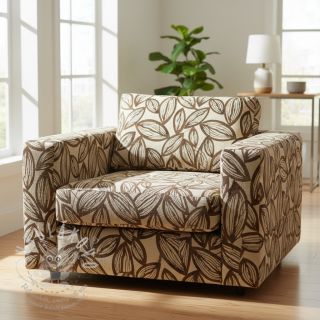 Dekorační látka jacquard Folia chocolat