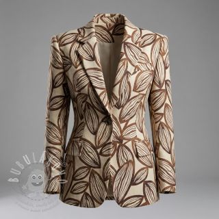 Dekorační látka jacquard Folia chocolat