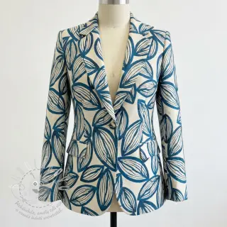 Dekorační látka jacquard Folia bleu