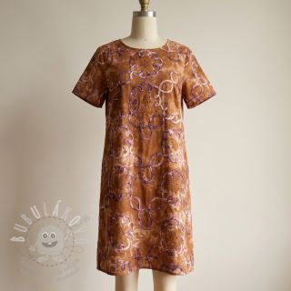 Bavlněná látka TIE DYE EMBROIDERY Elise tape design B