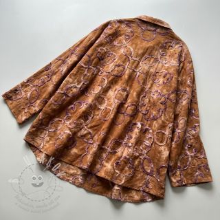 Bavlněná látka TIE DYE EMBROIDERY Elise tape design B