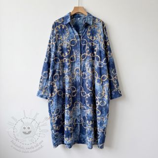 Bavlněná látka TIE DYE EMBROIDERY Elise tape design D