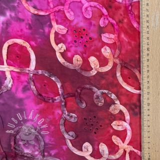 Bavlněná látka TIE DYE EMBROIDERY Elise tape design E