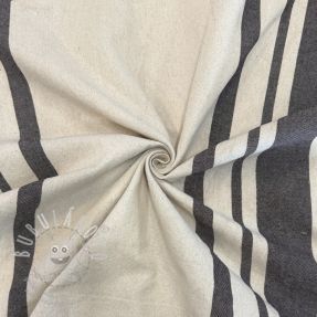 Dekorační látka Bernadette stripe coffee