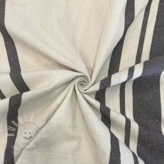 Dekorační látka Bernadette stripe coffee