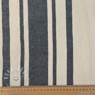Dekorační látka Bernadette stripe indigo
