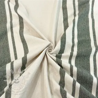 Dekorační látka Bernadette stripe kaki