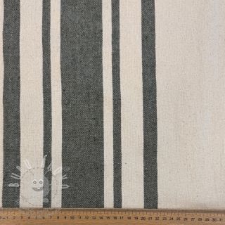 Dekorační látka Bernadette stripe kaki