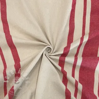 Dekorační látka Bernadette stripe rouge
