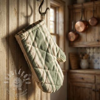 Dekorační látka Bernadette stripe kaki