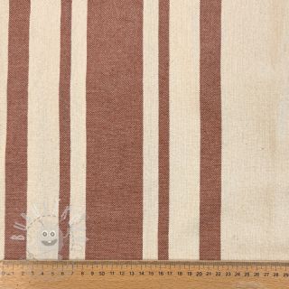 Dekorační látka Bernadette stripe terracotta