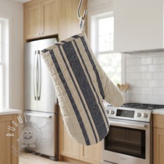 Dekorační látka Bernadette stripe indigo